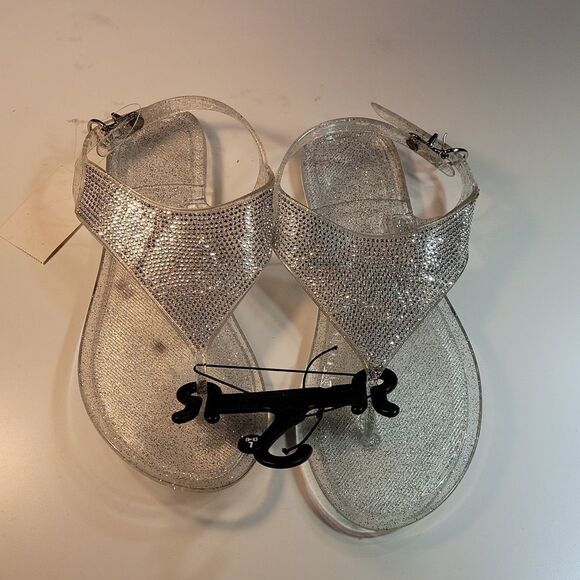 BRAND NEW RHINESTONES EMBELLISHMENTS JELLY CLEAR GLITTER SANDAL G1 - Picture 12 of 16